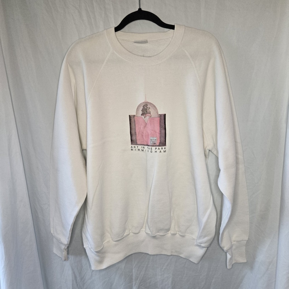 Lee Sweatshirt Art In The Park Birmingham Graphic XL European Artsy Boho Arts‎
